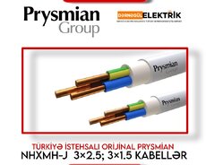 Türkiyə istehsalı "Prysmian" orijinal kabellər