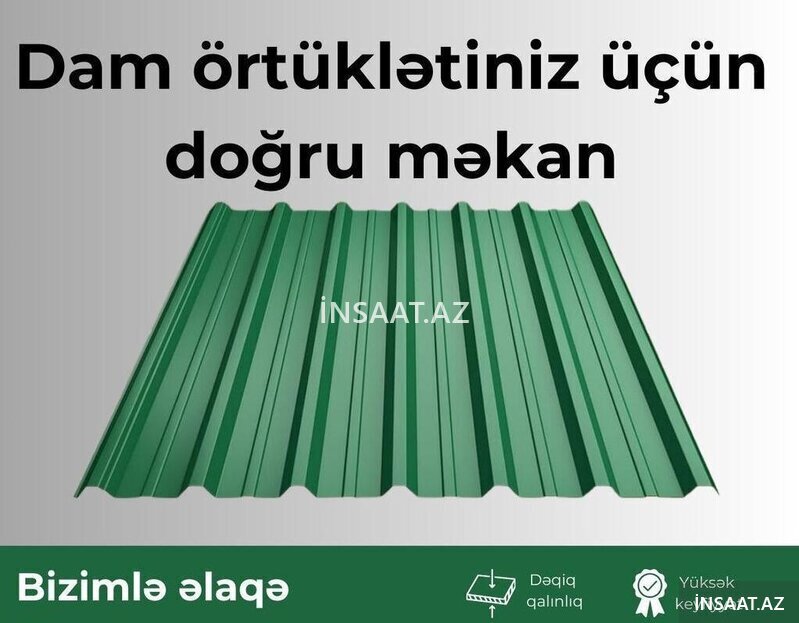 Metal dam örtükləri Metal dam örtükləri