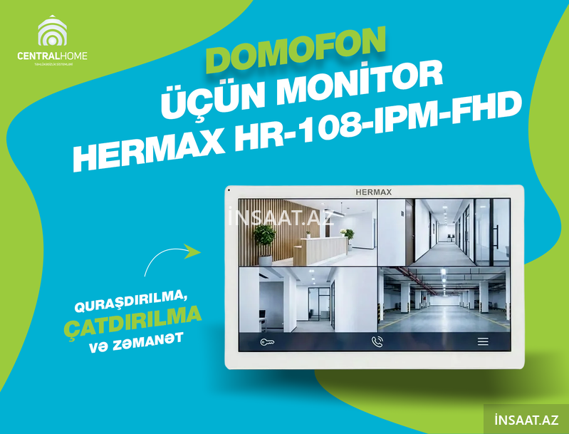 Domofon üçün monitor Hermax Hr-108-ipm-fhd Domofon üçün monitor Hermax Hr-108-ipm-fhd