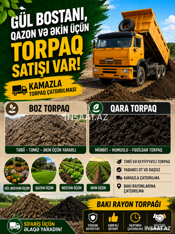 Əkin qazon üçün torpag Əkin qazon üçün torpag
