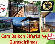 Cam balkon sifarişi və qurasdirilmasi