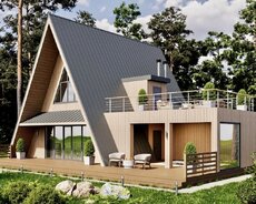 A-frame ev tikintisi