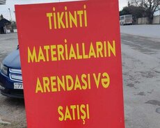 Taxta və tikinti materiallarinin arendasi və satışı