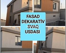 Fasad dekarativ svaq matriyal daxil