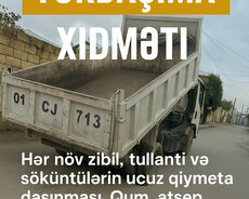Qum,otsep,şeben satişi və bütün növ tullantıların atılması