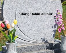 Qranit Məzar Daşı | Başdaşı Şəkilli | Usta + Sifariş + Monta
