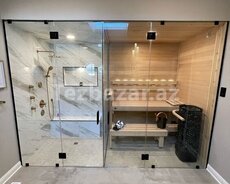 Sauna, Türk hamamı, Duş kabinası