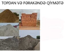 Bütün növ tikinti matrialları qum çınqıl assep satışı