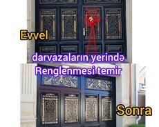 Darvazalarin rənglənməsi yərinde temir