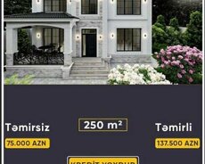 250 kvadratlı evin tikintisi