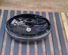 Oval üstdən quraşdırılan qab-yer umyvalnik (lavabo) - Material