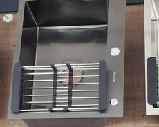 Mətbəx üçün paslanmayan poladdan dərin birgözlü lavabo