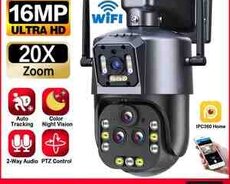 Wi-Fi PTZ kamera 360FHD 8MP, 4K+64GB