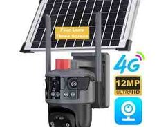 4G Sim kartlı Solar 360 FHD kamera 8MP, 4K+64GB