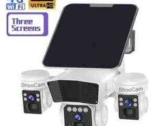 4G sim kartlı solar 360 FHD kamera 12MP, 4K+64GB