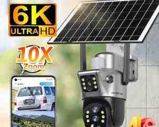 4G sim kartlı solar 360 FHD kamera 12MP, 4K+64GB