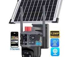 4G Sim kartlı Solar 360 FHD kamera 12MP+64GB