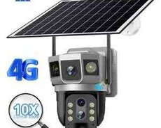 4G Sim kartlı Solar 360 FHD kamera 12MP, 4K+64GB