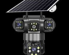4G sim kartlı solar 360 FHD kamera 12MP, 4K+64GB