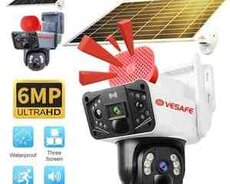 4G Sim kartlı Solar 360 FHD kamera 12MP, 4K+64GB