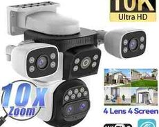 Wi-Fi PTZ kamera 360FHD 12MP, 4K+64GB