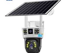 4G Sim kartlı Solar 360 FHD kamera 8MP, 4K+64GB