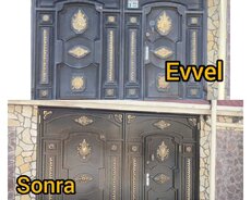 Darvazalarin yerində rənglənməsi təmir