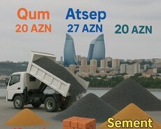 Tikinti matrialları qum çınqıl