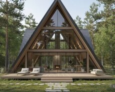 A-frame evlərin tikintisi