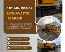 Hyundai R290lc-7 Ekskavator İcarəsi