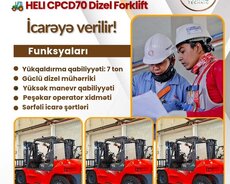 Heli cpcd70 Dizel Forklift İcarəsi