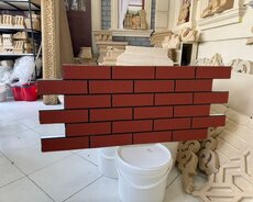 Kərpic effekti verən bu üzlük panellər, daxili və xarici divarların