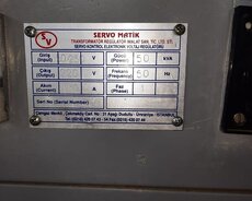 ⚡ Servo Matic 50 Kva stabilizator satılır